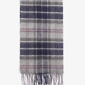 NWOT Barbour Tartan Scarf, Unisex, Black Slate